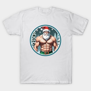 Santa Claus trained all year long at the gym T-Shirt